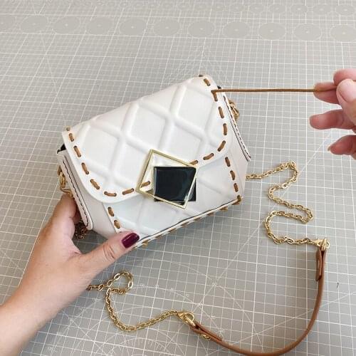 Fashion Chain Messenger Bag Material Woven Set Hand Stitching Shoulder Strap Sew Handle DIY Handmade Bag for Women