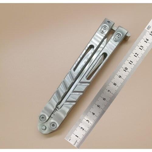 BRS Alpha Beast AB Butterfly Trainer Knife Steel Handle 9CR Blade Jilt Knife Folding EDC Knife