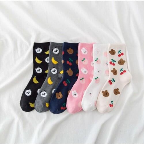 Spring and summer new fruit socks boat socks short cute happy banana watermelon fashion fun comfortable ladies socks foot socks