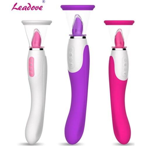 10 Speeds Heating Sucking Strong Vibrator Vaginal Tongue Vibrating Oral Sex Suction G Spot Clitoris Stimulator Sex Toy For Women