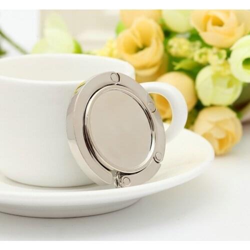 1pcs Portable Folding Hook Crystal Alloy Purse Handbag Bag Hanger Hook Table Hook Unique Bag Parts Accessories