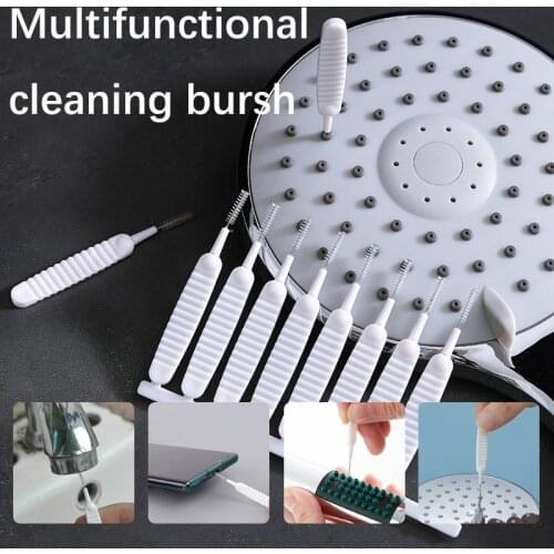 10pcs/set Shower Head Cleaning Brush Washing Anti-clogging Small Brush Pore Gap Cleaning Brush For Kitchen Toilet Phone Hole
