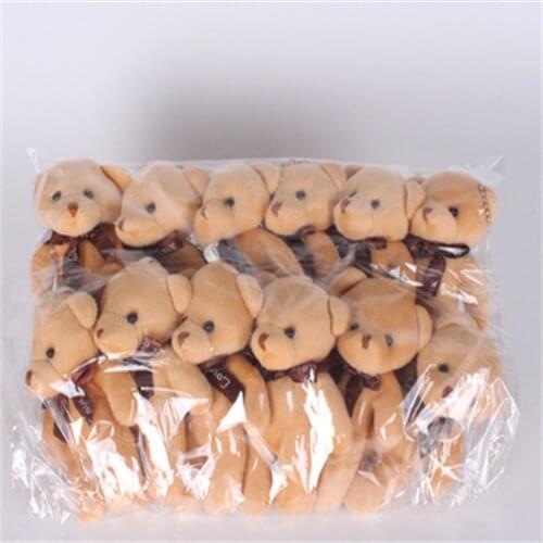 12Pcs/Lot 12cm 20 Colors Bear Plush Toys Mini Teddy Bear Dolls Small Gift for Party Wedding Present Pendant Cute Teddy Doll 12P