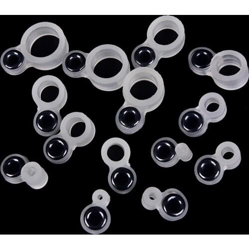 14Pcs Silicone Fishing Line Guide Ring Fishing Rods Wire Silicone Ring Different Size 1-14 Fish Tackle Accessories