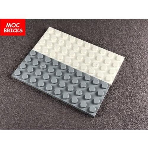 20pcs/lot MOC Bricks white Plate 4X10 Compatible with 3030 Educational Building Blocks DIY Toys for children christmas gifts