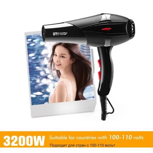3200W Strong Power Hair Dryer High Power Professional Salon Blow Dryer Styling Tools for Home Outdoor Travel Negative Hairdryer