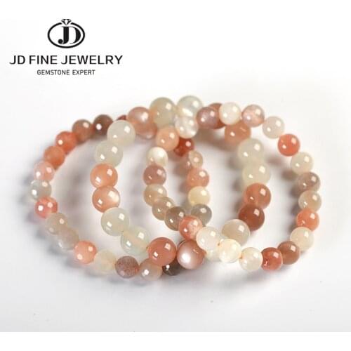 JD AAA Natural Colorful Moonstone Bracelet 4-12mm Labradorite Beads Bracelets for Women Bracelet Jewelry Accessories