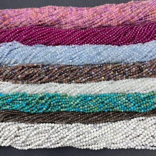 Natural Stone Faceted Beads Charm Loose Beads for DIY Ladies Fashion Necklace Earrings Bracelet Jewelry Accessories Production