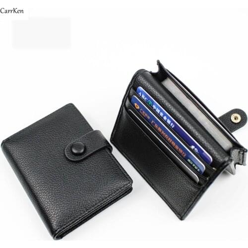 Card Holder Men Business Bank Card Case Male Smart Wallet Cadeau Homme Hasp Short Men Clutch Organizer Wallet Card Bag Documents