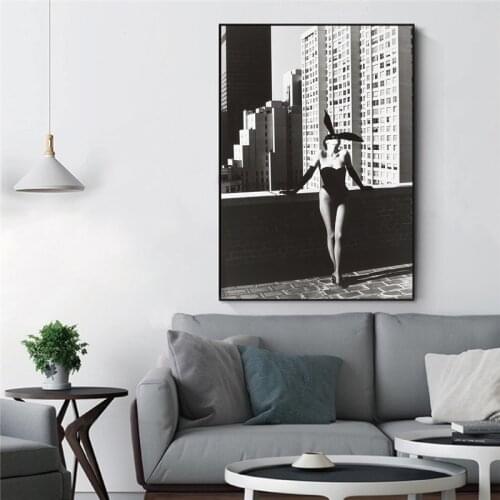 Black and white Sexy women Posters And Prints Wall Art Canvas Painting For Living Room Decoration Home Decor Unframed Quadro