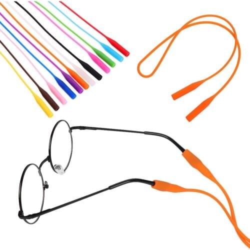 1PC Candy Color Elastic Silicone Eyeglasses Straps Sunglasses Chain Sports Anti-Slip String Glasses Ropes Band Cord Holder