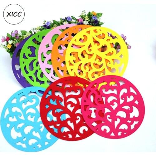 XICC Big Circle Hollow 1pc Handmade Felt Fabric Kids Diy Craft Feltro Para Artesanato for Dolls Fieltro Felting Wool Feutrine