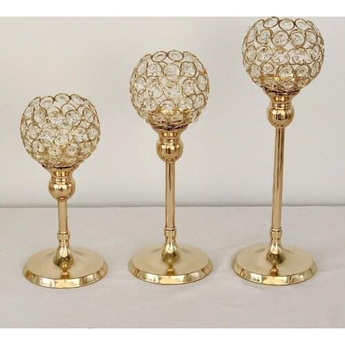 Crystal Hollow Candle Holder Metal Candlestick Festival Home Wedding Party Decoration Candle Accessory Desktop Candlesticks