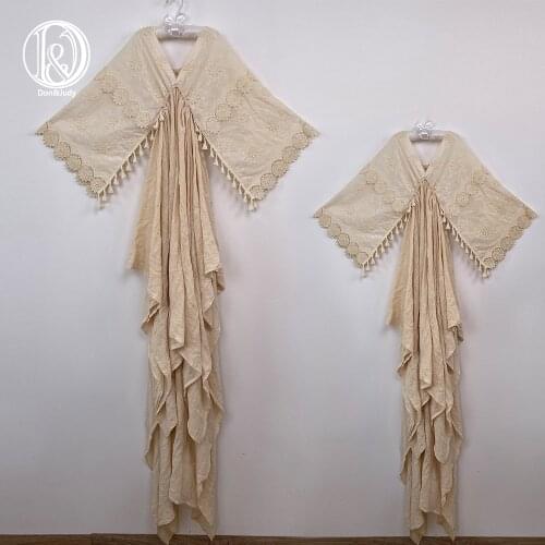 Don&Judy Cotton Mommy & Me Dress Set 4-8 Years Kids Girl Dress for Mother and Daughter Pregnant Photo Shoot Party Prom Gown 2021