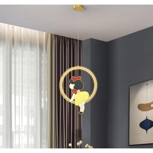 Creative Girl Princess Chandelier Aluminum Material Eye Protection Decor Hanging Light For Bedroom Living Room Childrens Room