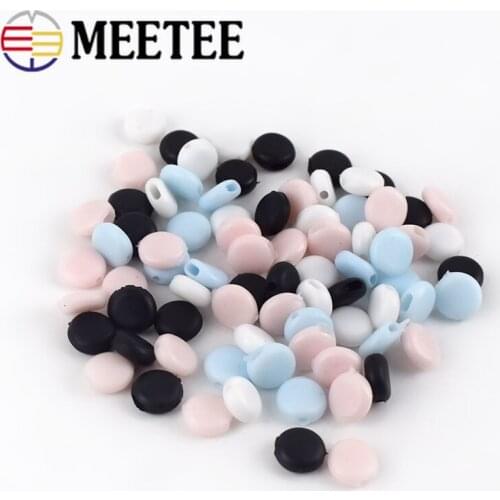 Meetee 1000pcs 10mm Flat Spiral Buckle Beads Adjustment Buckles Elastic Band Stopper Cord Lock DIY Ear Strap Cords End DS016