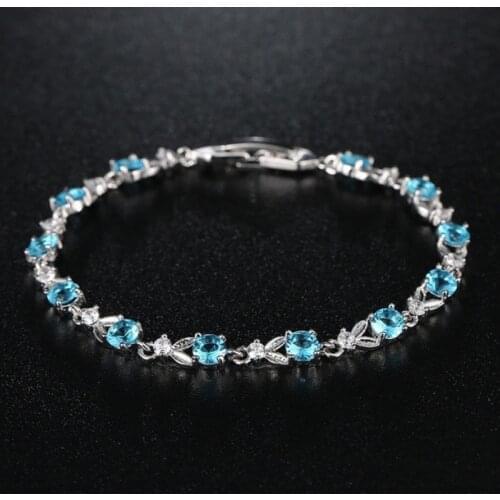 Fashion Romantic Colorful Zircon Women Bracelets Luxury Wedding Jewelry Gifts