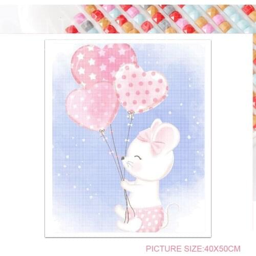 Cartoon Animals Diamond Painting Rabbit 5D Diy Full Square/round Diamond Embroidery Handmade Wall Art Poster Kid Room Decoration