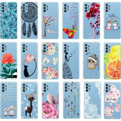 For Samsung Galaxy A52 A02 A12 A32 A42 A72 2021 Case Cover Soft Pattern Phone Case For Samsung A52 Silicone Case Back Cover Capa