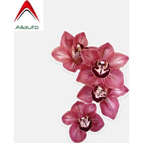 Aliauto Cool Car Stickers Beautiful Orchid Decor Accessories Vinyl Decal for Bmw X6 Hyundai I40 Toyota Hilux Passat ,14cm*10cm