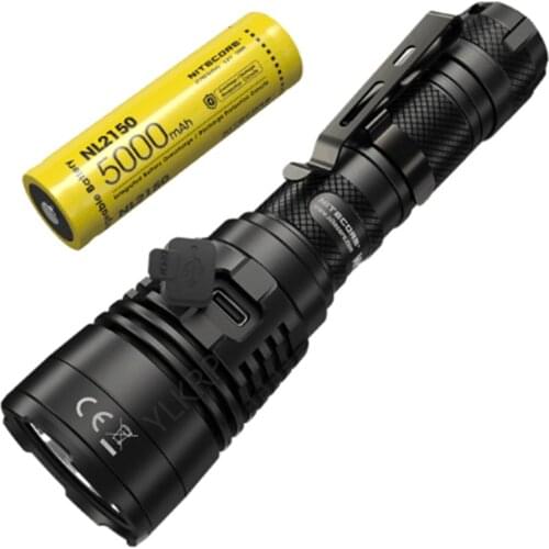 NITECORE MH25S 1800 lumens 500 meters range tactical flashlight, equipped with NL2150 battery, using USB-C charging