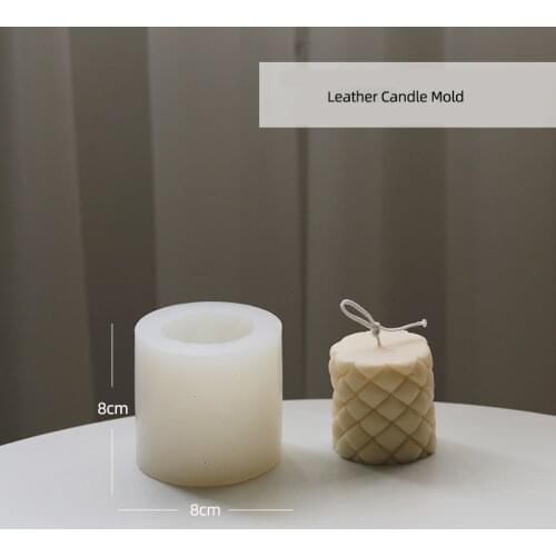 New 3d Diy Diamond Columnar Scented Candle Shape Candle Mould Soy Wax Silicone Candle Mold For Hand-made Aroma Wax Soap Mold
