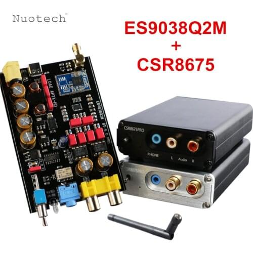 Nuotech CSR8675 USB DAC Bluetooth 5.0 Wireless Receiver ES9038Q2M/ES9018K2M Headphone Amplifier Board APTXHD LDAC Decoder