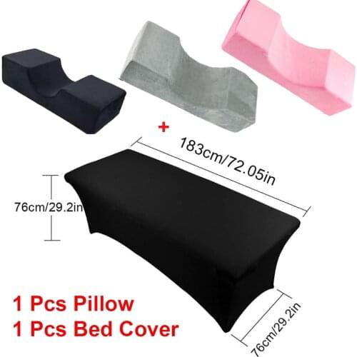 Eyelash Extension Pillow Memory Foam and Shelf Eyelash Extension Bed Cover Elastic Sheet For Grafting Eyelashes Makeup Tools