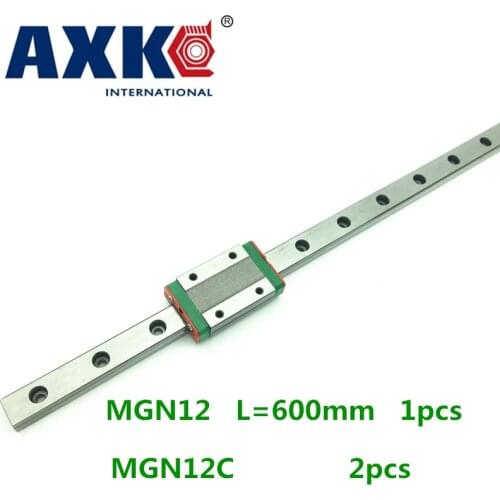Arrival Cnc Router Parts Linear Rail 1pcs 12mm L600mm/500mm Mgn12 Linear Guide Rail + 2pc Mgn Mgn12c or MGN12H Blocks Carriage