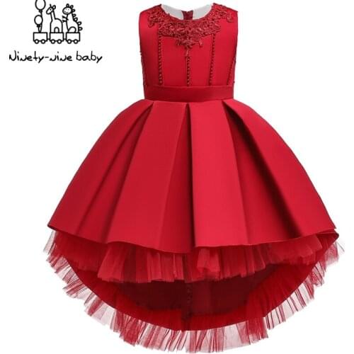 Christmas Girls Dress Bridesmaid Dresses For Kids 2019 Wedding Elegant Party Gown Tutu Princess Dress Girls Clothes 1-10 Years