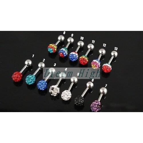 Wholesal Ear Piercing Earring Labret Piercing For Girl 316L Surgical Steel 24pcs/lot Free Shipping