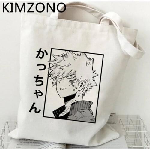 My Hero Academia Bakugo shopping bag bolso shopping grocery jute bag bag boodschappentas reusable sac tissu