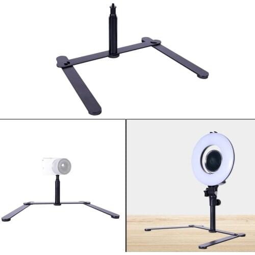 Foldable Aluminum Alloy Loop Light Stand Easy Installation Parts for Video Shooting Recording Makeup Live Show