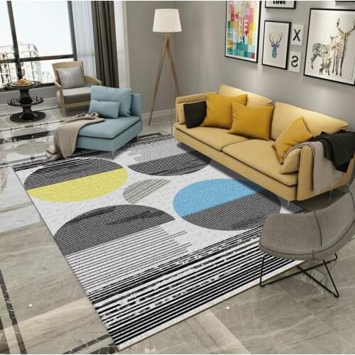 Modern Nordic Style Art Geometry Floor Mat Door Mat Anti-slip Mat Carpet Bedroom Living Room Home Decoration