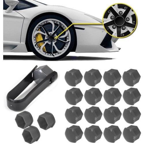 Car-styling 20Pcs 17mm Car Wheel Auto Hub Screw Cover Plastic Nut Bolt Caps Screw Decoration For Audi A4 A3 A5 A6 A1 Q3 Q5 Q7 TT