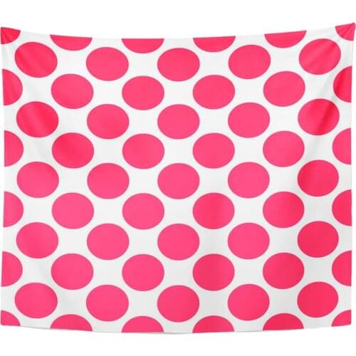 Polka Dot Thick Large Circles on Monophonic of Bright Tapestry Home Decor Wall Hanging for Living Room Bedroom Dorm 50x60 inches