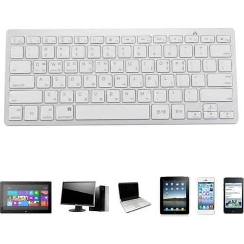 Slim Bluetooth Wireless Keyboard Layout Korean Version For Android IOS Windows Tablets UY8