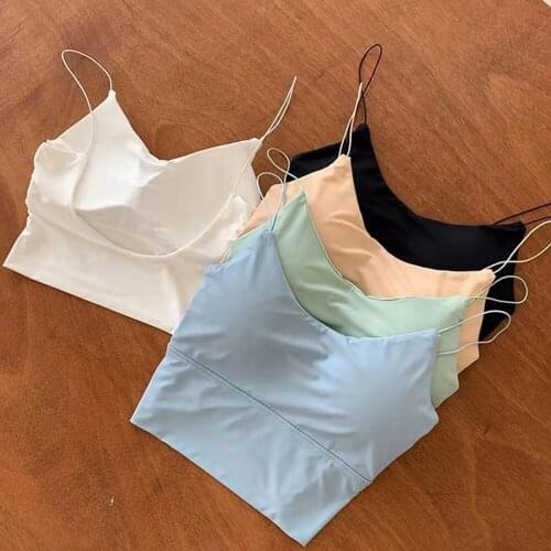 5 Colors Korean Style Camisole Womens Sexy Tank Top female Spring and Summer 2021 Sleeveless Slim Crop Tops Womens