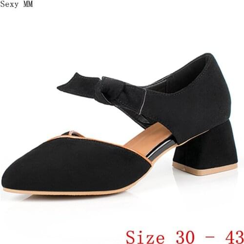 Pumps Women Oxfords Career Mary Janes Shoes High Heels Woman High Heel Shoes Small Plus Size 30 31 32 33 - 40 41 42 43