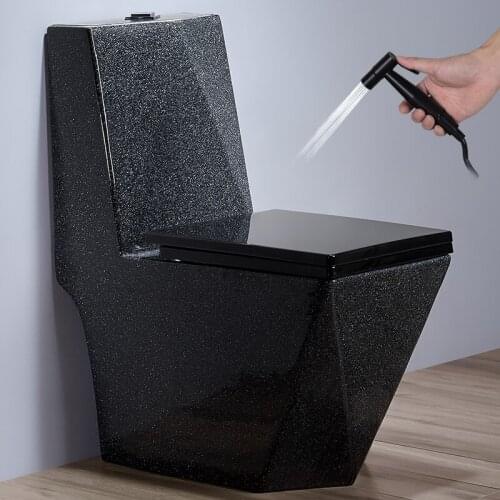 High-grade black spot toilet, household luxury creative art toilet, siphon ceramic seat toilet