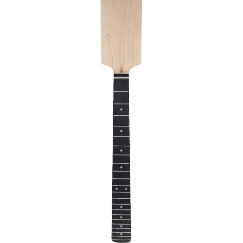 XSXS--Electric Guitar Neck Paddle Head Rosewood on Maple 22 Frets Dot Inlay Unfinished Diy Parts