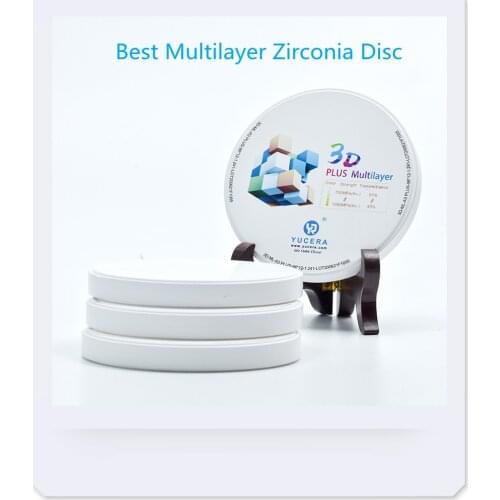 Yucera 95*16mm 6 слоев 3D многослойный циркониевый стоматологический блок/циркониевый чистый диск для системы открытия CAD CAM
