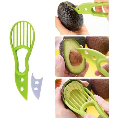 1pc Avocado Slicer Shea Corer Butter Fruit Peeler Cutter Pulp Separator Plastic Knife Kitchen Vegetable Tools Home Accessory