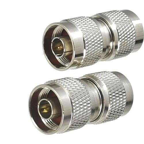 10pcs Connector Adapter N Male Plug to N Male Plug RF Coaxial Converter Straight New Brass