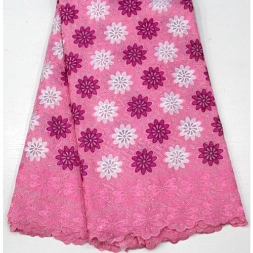 2018 African Swiss Voile Lace Wedding Women Wedding dress High Quality French Stones Swiss Voile Laces in Switzerland ZDDYS13-2