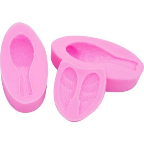 3D Bird Wings 3-piece Set of Clear Texture Sugar Cake Mold 15-765