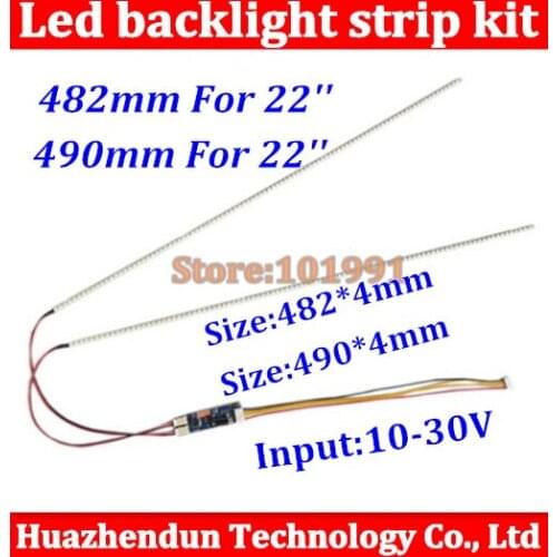 5pcs 22'' 490mm 5pcs 482mm 22inch Adjustable brightness led backlight strip kit,Update inch LCD ccfl panel to LED backlight