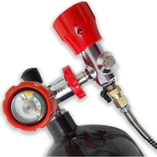 AC101 Hot Carbon Fiber HPA Air Tank Valve With Filling Station Quick Connector Pcp Pressure Valve For PCP Air Gun Acecare