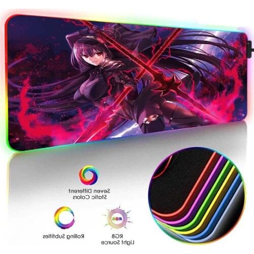 Genshin impact large Mouse Pad RGB Usb Port Led Anime Gamer Notebook Keyboard Mini Pc gamer Desk Mat Gaming Accessories Mousepsd