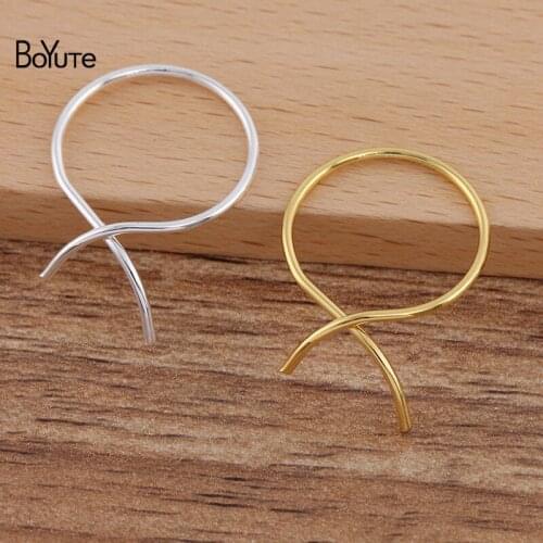 BoYuTe 50Pcs 1*20MM Metal Steel Stainless Round Wire Accessories for Ring Jewelry Making